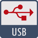 Datenschnittstelle USB: Zum Anschluss der Waage an Drucker, PC oder andere Peripheriegeräte